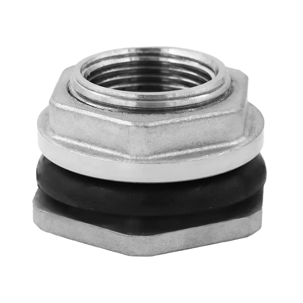 2Inch Water Tank Connector Sus304 Stainless Steel Thru-Bulk Fitting 4851714814416