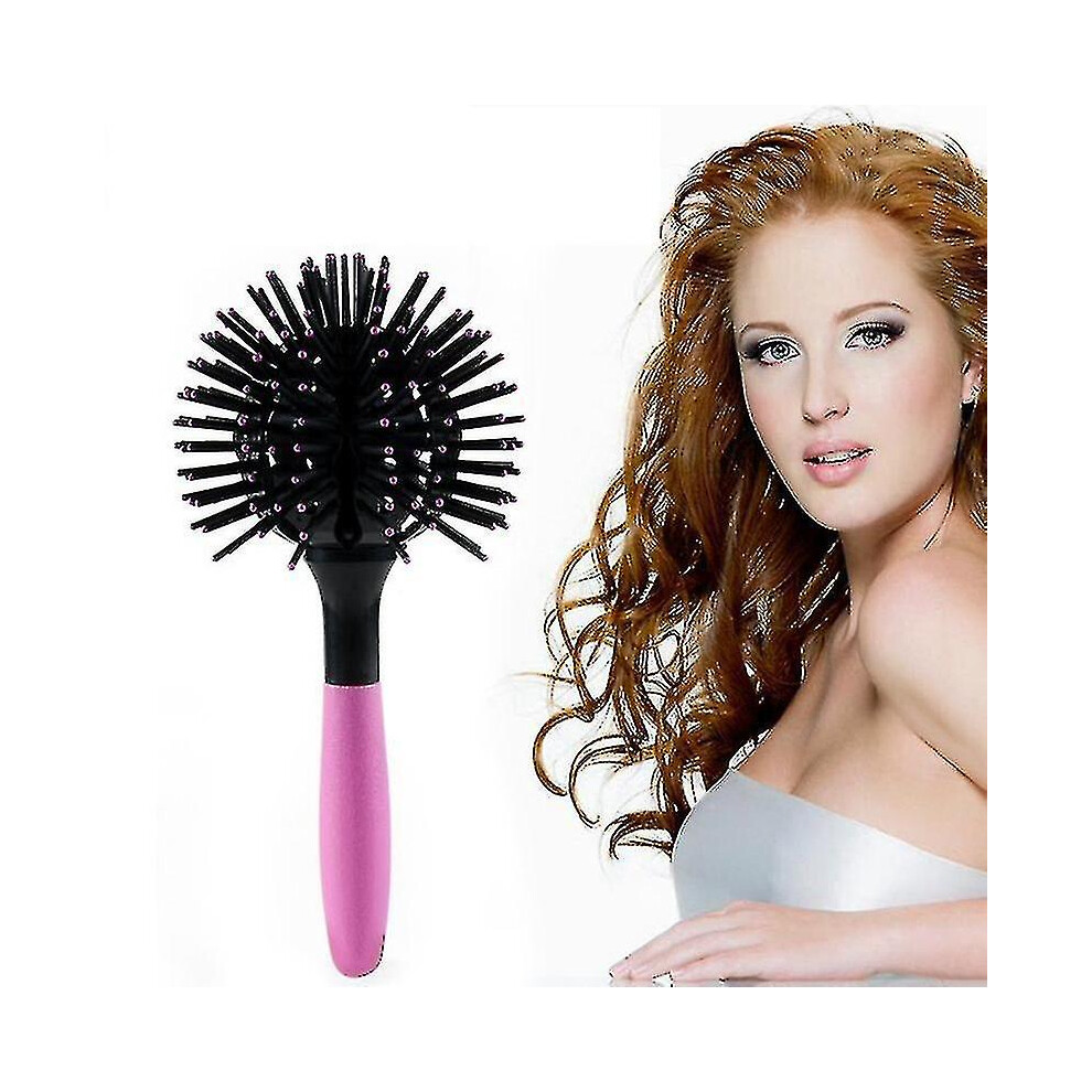 3d Round Ball Bomb Hair Comb Hairstyling Salon Curling Curler Beauty Tool Bomb Curl Brush
