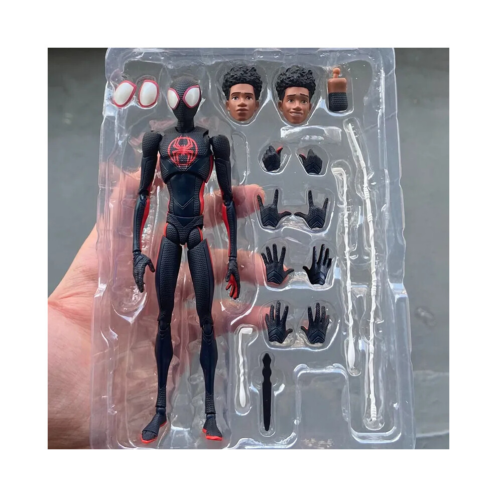 (Miles no box) Sh Figuarts Spider-man Miles Morales Gwen Stacy Action Figure  Spider-man Across The Spider-verse Figures Spiderman Toys