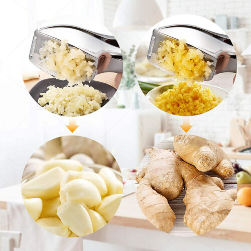 Large-Capacity Garlic Press Anti-Rust Heavy-Duty Ginger Easy to Clean 2