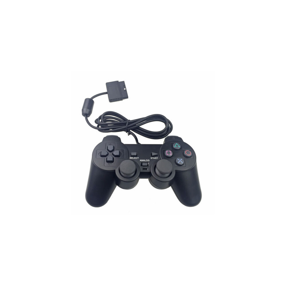 (Black) PS2 Black Wired Game Gamepad for PS2 Controller Gamepad Joypad Black