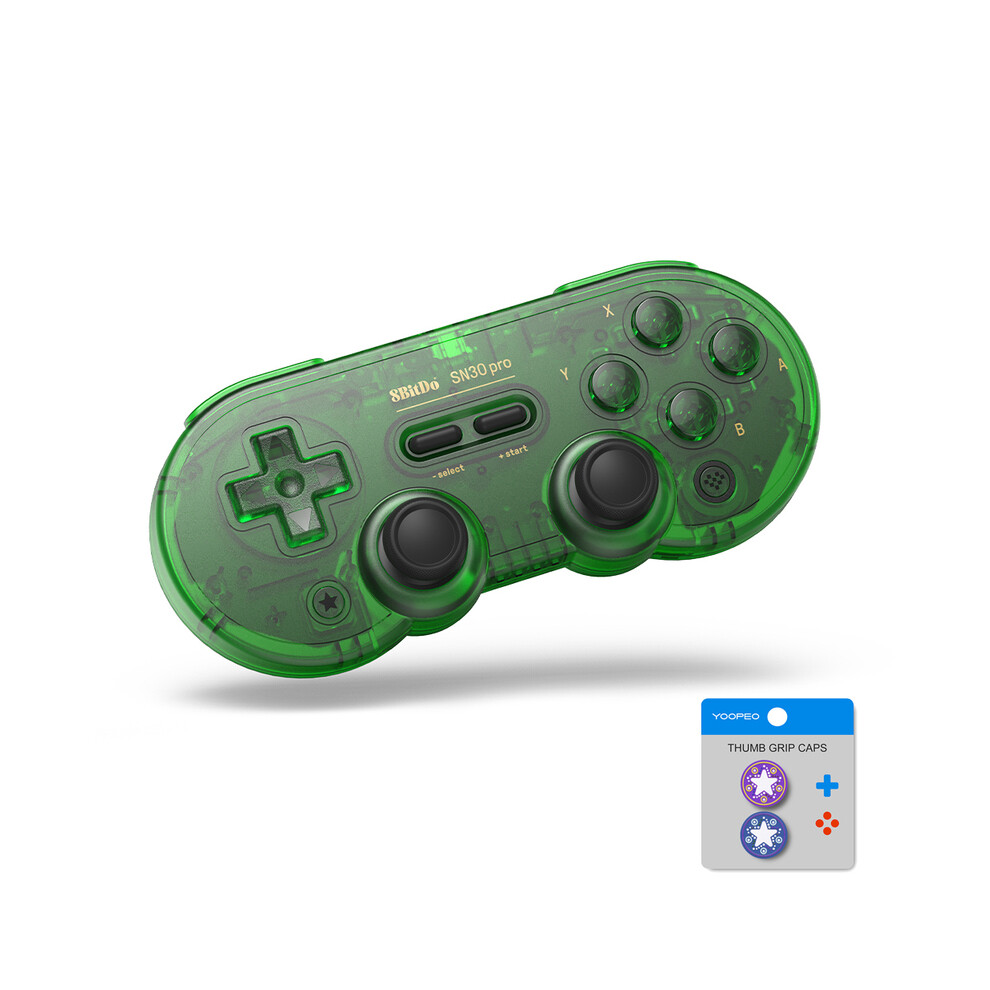 Maxpower Green (Green) 8Bitdo Sn30 Pro Bluetooth Gamepad(Special Edition) Controller Joystick Size 8