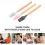 3Pcs Silicone Basting Brush Wooden Handle Silicone Brush 7