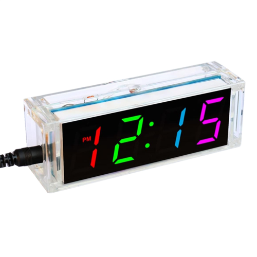Colorful Digital Clock Electronic Kit Electronic Clock Welding Making 1