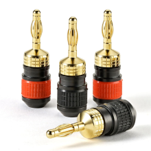 Premium Plated Quick Connect Banana Plugs: Safety Speaker Connector