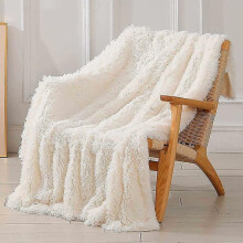 Blanket, Super Soft And Warm Sofa Throw, Double Sided Pv And Flannel Fleece Throw, 160x200cm Fleece Blanket, White Fur Throw Suitable For Sofa, Bed Or