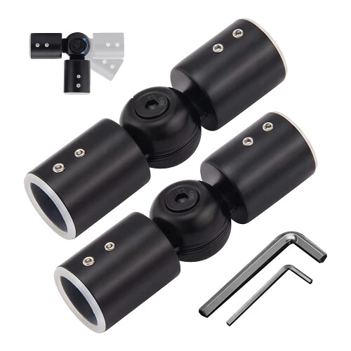 2PCS Curtain Rods Corner Connector(Black)