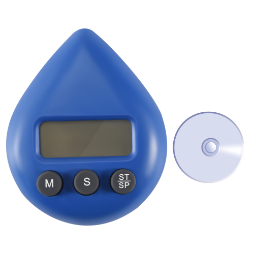 Digital Bathroom Clock Waterproof Shower Clock Timer Blue 1