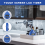 Digital Bathroom Clock Waterproof Shower Clock Timer Blue 8