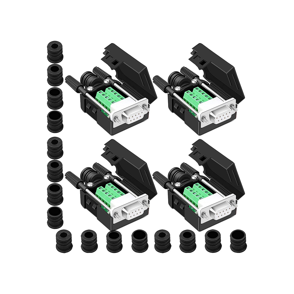4Pcs Db9 Female Breakout Connector,Db9 Solderless 4851714870856