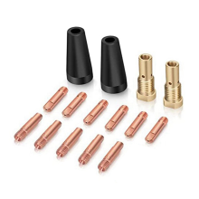 15Pcs MIG Welding Kit Flux Core Gasless Nozzle 0.9mm