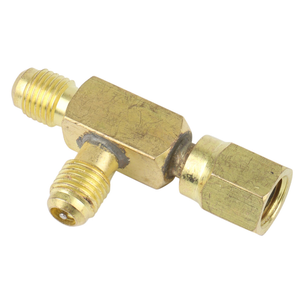 Brass Tee Adapter Converter 1/4Inch Male And Female Sae Flare Swivel 4851714875608