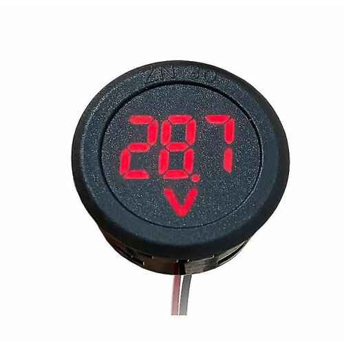 New Digital Voltmeter Led Voltmeter Measuring Instrument Round Voltmeter 4v-100v Start Dc Digital Display Voltmeter
