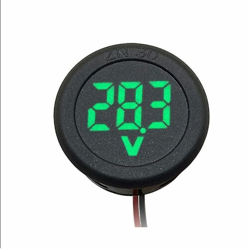 New Digital Voltmeter Led Voltmeter Measuring Instrument Round Voltmeter 4v-100v Start Dc Digital Display Voltmeter 2
