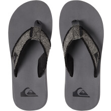 (12 UK, Grey/Black) Quiksilver Mens Monkey Abyss Summer Beach Thongs Sandals Flip Flops