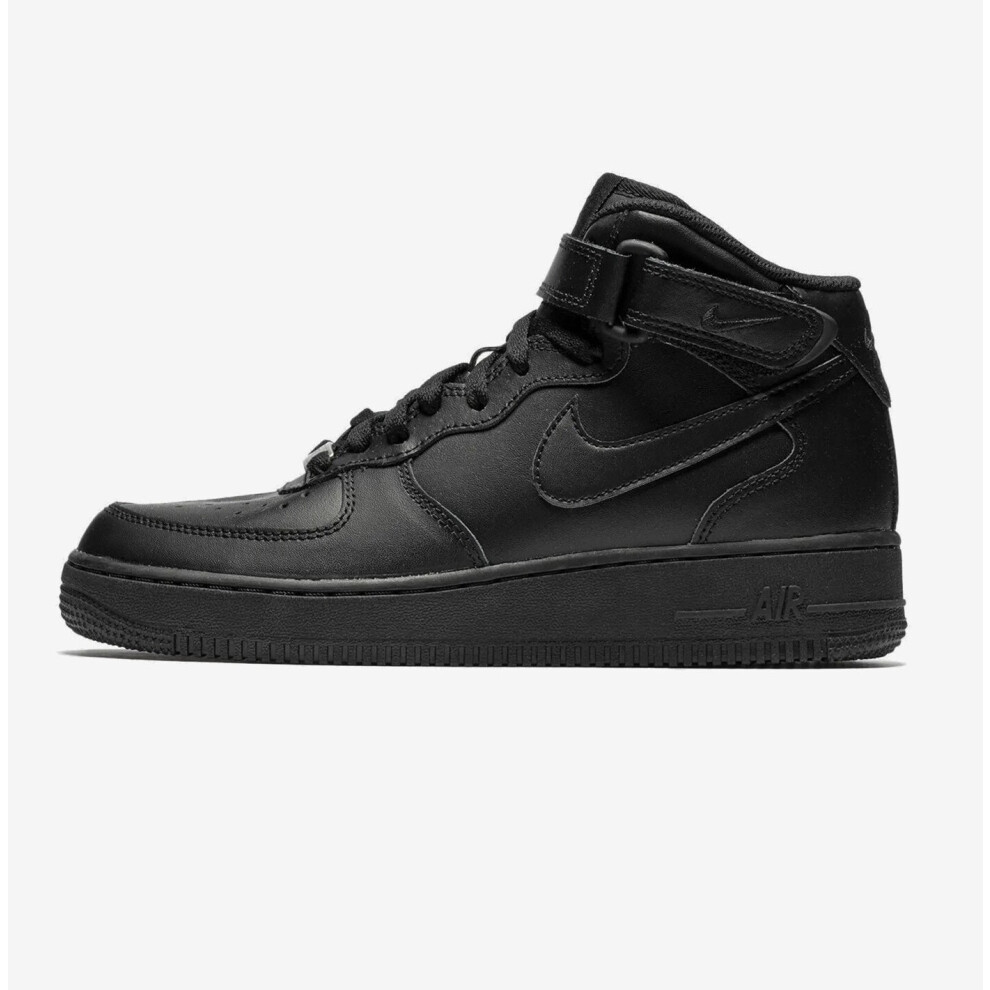 (Black/Black, UK5) Nike Air Force 1 Mid LE GS Great School Trainers Sneakers Fashion Shoes