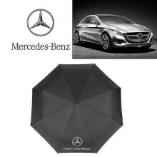 Fully Automatic Folding Tri-fold Umbrella Mercedes-benz Umbrella Logo Business Gift Advertising Umbr