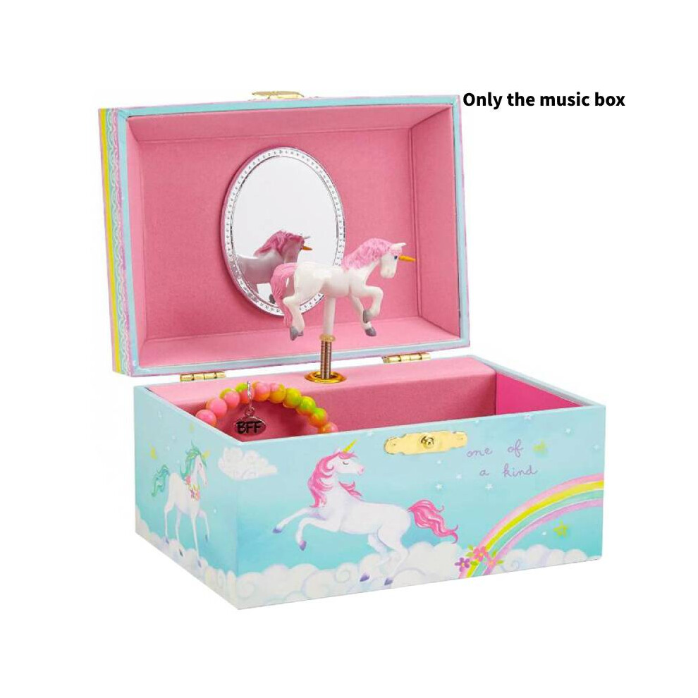 (Pink) Music Jewelry Box As A Birthday Gift For Girls Sparkling Rainbow