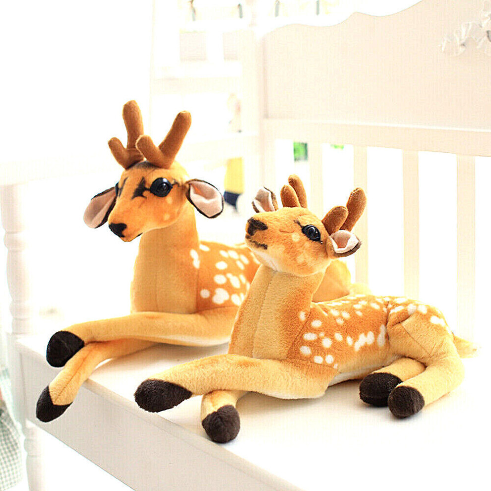 Xylfly (90Cm) 35" Big Cuddly Deer Plush Soft Toy Sitting Reindeer Animal Xmas Gifts For Kids