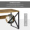Homcom HOMCOM Computer Writing Desk K-Shaped Steel Leg Storage Shelf Home Office 3