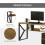 Homcom HOMCOM Computer Writing Desk K-Shaped Steel Leg Storage Shelf Home Office 5