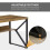 Homcom HOMCOM Computer Writing Desk K-Shaped Steel Leg Storage Shelf Home Office 4