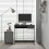Homcom HOMCOM Compact Computer Table w/ Keyboard Tray Drawer Study Office Work, Grey 6