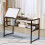 Homcom HOMCOM Tiltable Drafting Table Home Office Computer Desk w/ Shelf, Rustic Brown 3