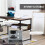 Homcom HOMCOM Tiltable Drafting Table Home Office Computer Desk w/ Shelf, Rustic Brown 7