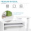 Homcom HOMCOM Computer Desk with Sliding Keyboard Tray Storage Drawer Shelf White 5
