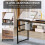 Homcom HOMCOM Tiltable Drafting Table Home Office Computer Desk w/ Shelf, Rustic Brown 4