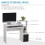 Homcom HOMCOM Computer Desk with Sliding Keyboard Tray Storage Drawer Shelf White 3