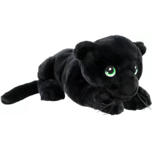 Keeleco Black Panther Soft Plush Toy Wild Animal Jungle Cat 35cm
