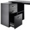 Homcom HOMCOM Computer Desk Table Workstation L Shape File Cabinet Black Home Office 7