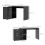 Homcom HOMCOM Computer Desk Table Workstation L Shape File Cabinet Black Home Office 2