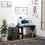 Homcom HOMCOM Computer Desk Table Workstation L Shape File Cabinet Black Home Office 6