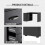 Homcom HOMCOM Computer Desk Table Workstation L Shape File Cabinet Black Home Office 5