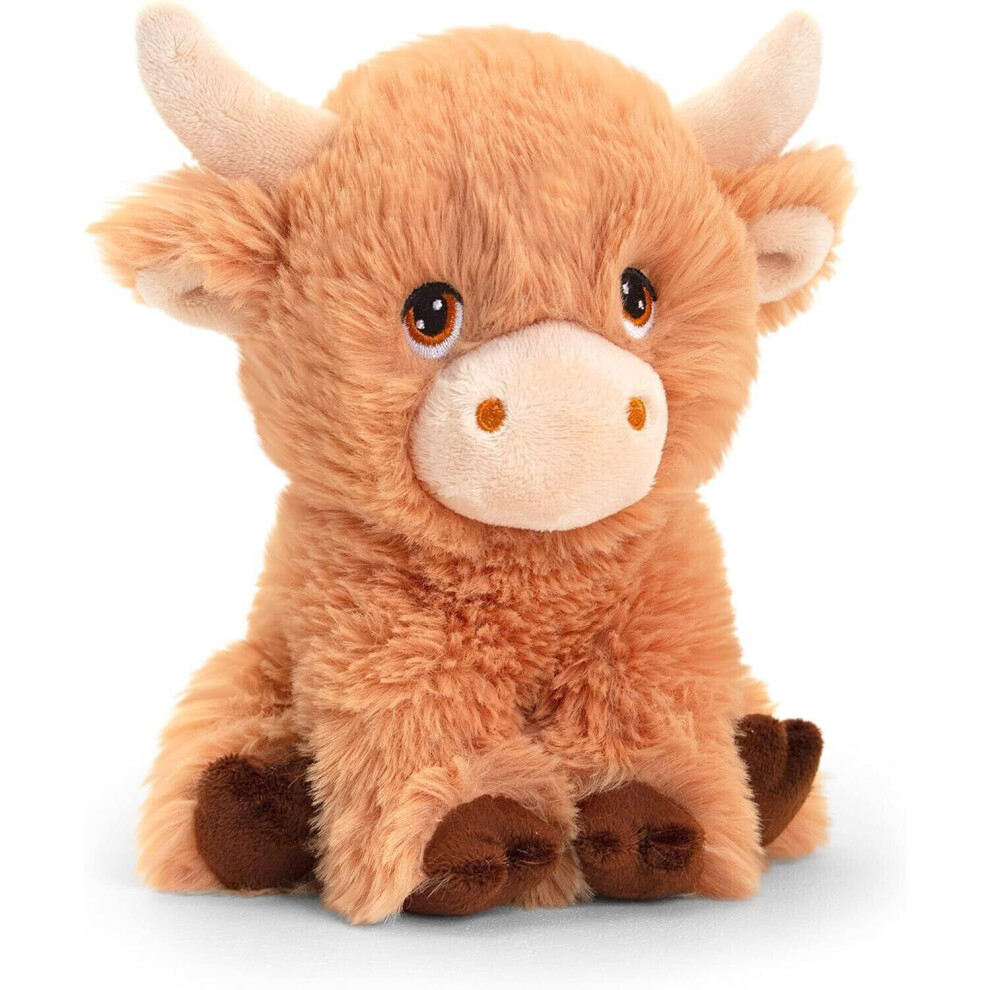 Keel Toys Keeleco Shaggy Cow 18Cm Stuffed Soft Toy Plush - Plush Soft Toy