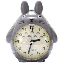 Wekity For Totoro Theme, Snooze Function Silent  And Led Night Light Clocks Best Gift For Kids Teens And Friend,gray