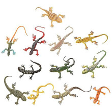 12 Pcs Kids Toys Animal Figures Educational Toys Fake Rubber Lizards Toys Scary Lizard Toys Simulation Gecko Home Decor