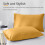 (Ochre Mustard, Pillow Case Only) Extra Deep 40cm Fitted Bed Sheets Poly Cotton Single Double King Size 1