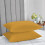 (Ochre Mustard, Pillow Case Only) Extra Deep 40cm Fitted Bed Sheets Poly Cotton Single Double King Size 3