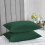 (Green Emerald, Pillow Case Only) Extra Deep 40cm Fitted Bed Sheets Poly Cotton Single Double King Size 5
