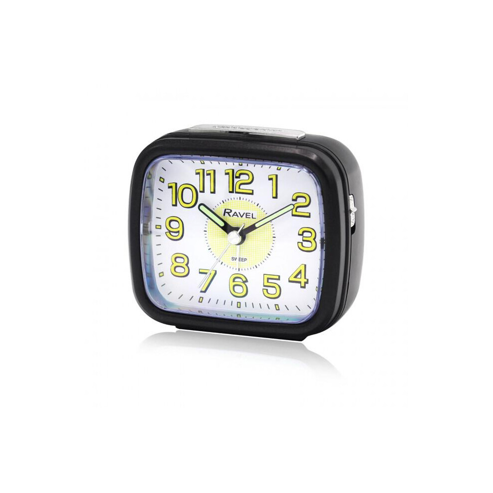 Ravel Mid sized Bedside Quartz Alarm Clock - Black RC044.3