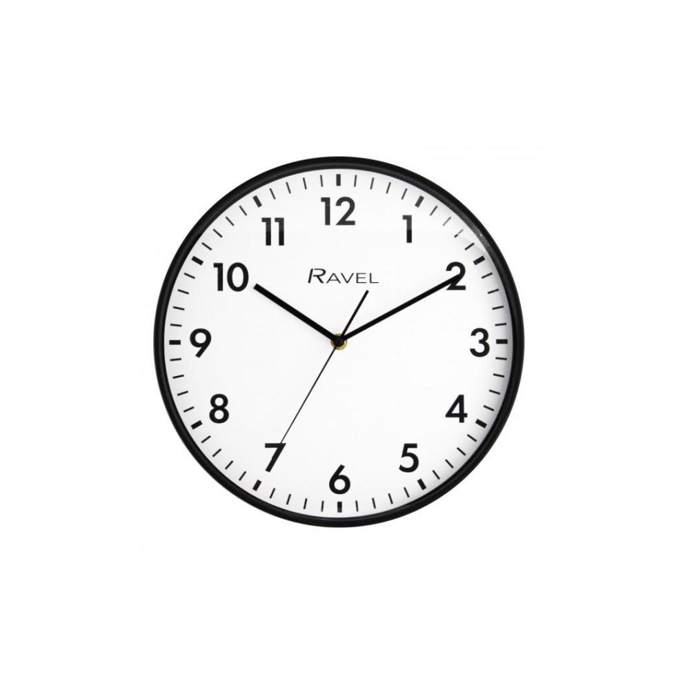 Ravel 30Cm White Dial Black Wall Clock R.wc.30.3 White,Black