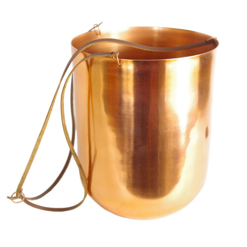 Leaf Copper Hanging Planter 18 x 22cm 2