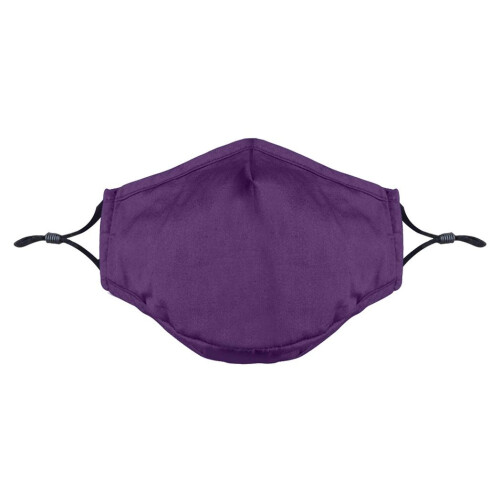 Cotton Mask- Three Layer With Filter Pocket - Adults - Purple 2