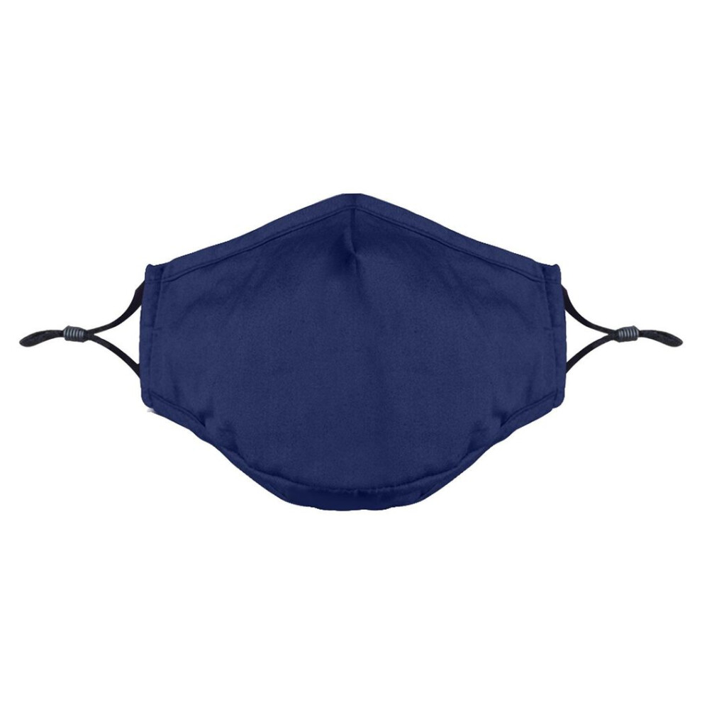 Cotton Mask- Three Layer With Filter Pocket - Adults - Blue 5056184027444