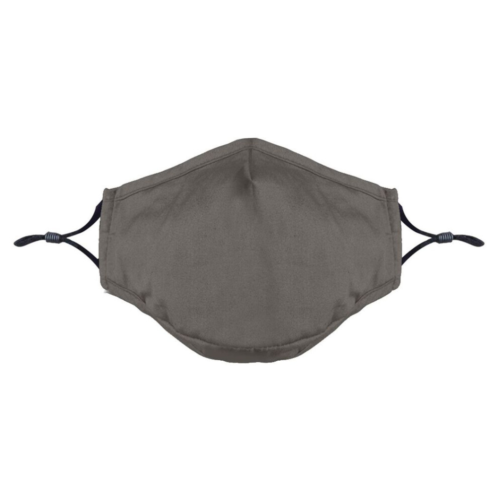 Cotton Mask- Three Layer With Filter Pocket - Adults - Grey 5056184027437