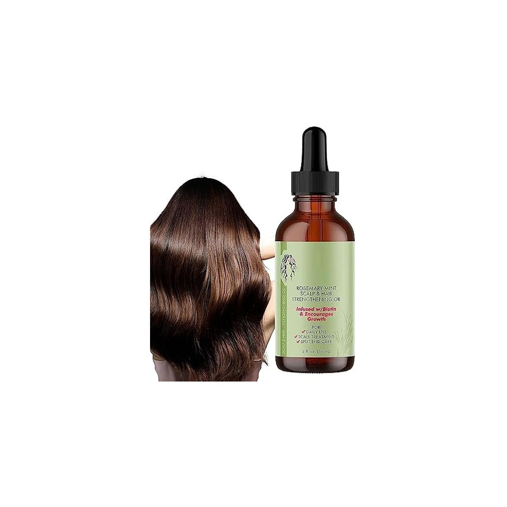 B Rose Berry Rosemary Mint Scalp & Hair Strengthening Oil, Nourishing Blend for Healthy Hair - 60ml